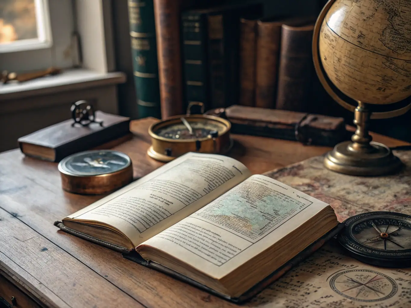 A photograph of a newly published book about the history of Ussel, displayed on a wooden table with archival documents in the background, symbolizing the museum's commitment to historical research and publication.